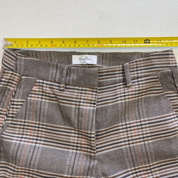 Hey You Plaid Kimmit Trousers with Black Slit Elastic Cuffs – Size 2 - Picture 9 of 13